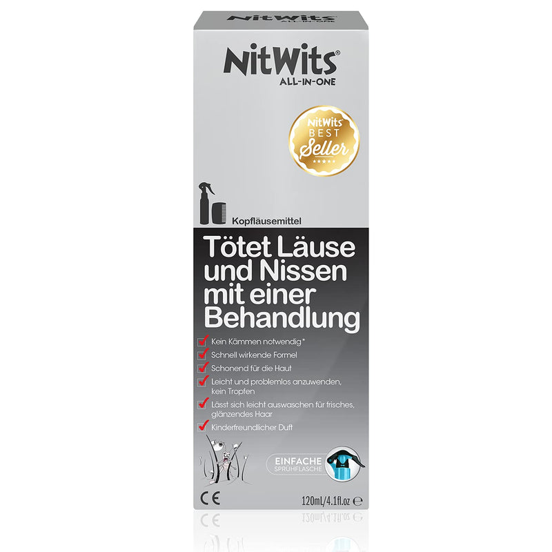 Nitwits Lice Agent Head Lice - All-In-One Lice Repellent Spray Against Lice And Nits - Effective Alternative For Children Instead Lice Shampoo & Lice Comb, 120 Ml - NewNest Australia