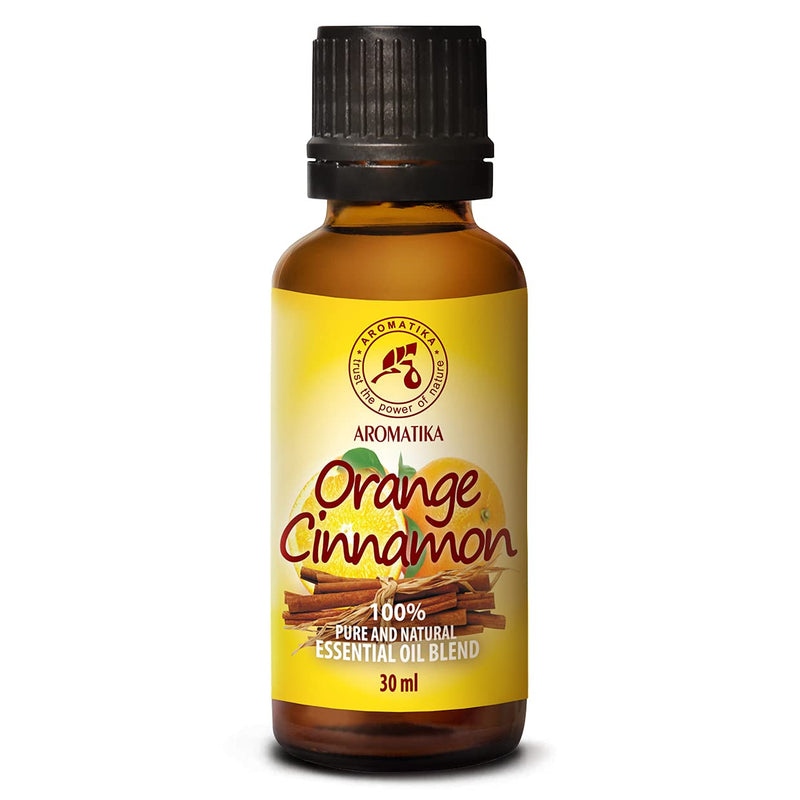 Fragrance Blend Cinnamon Oil Orange Oil 30 Ml - Essential Oils For Diffuser - Cinnamomum Zeylanicum - Citrus Sinensis - Pure & Natural - Aromatherapy Oils - Oil Blend - Sweet Fragrance - NewNest Australia