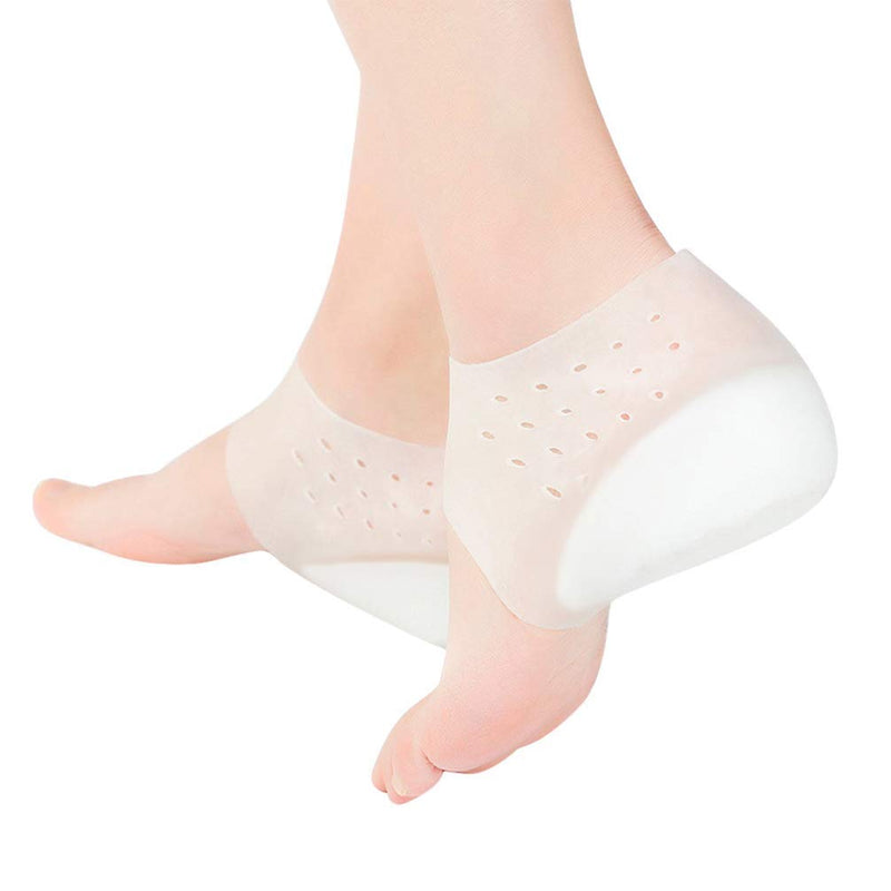 SUPVOX Silicone Raised Insoles Heel Protector Gel Cushion Heel Spur Raise Heel Cushion Heel Sock Foot Care for Women Men 1 Pair (4.5 cm) 4.5 cm - NewNest Australia