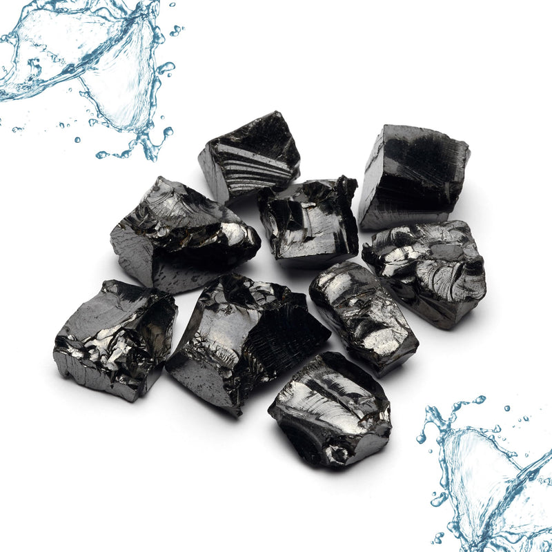 PURAJA noble schungite water stones for water treatment Elite Shungite Stones | Natural stones from Karelia | Healing stones for water | With certificate 50 g (pack of 1) - NewNest Australia