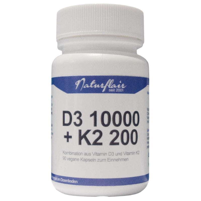 Vitamin D3 10000 + Vitamin K2 MK 7, 90 vegan capsules - NewNest Australia