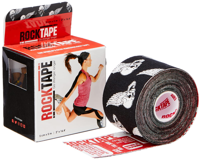 Rocktape Unisex Adult STD Kinesiology Tape Black Skull 5cm x 5m - NewNest Australia