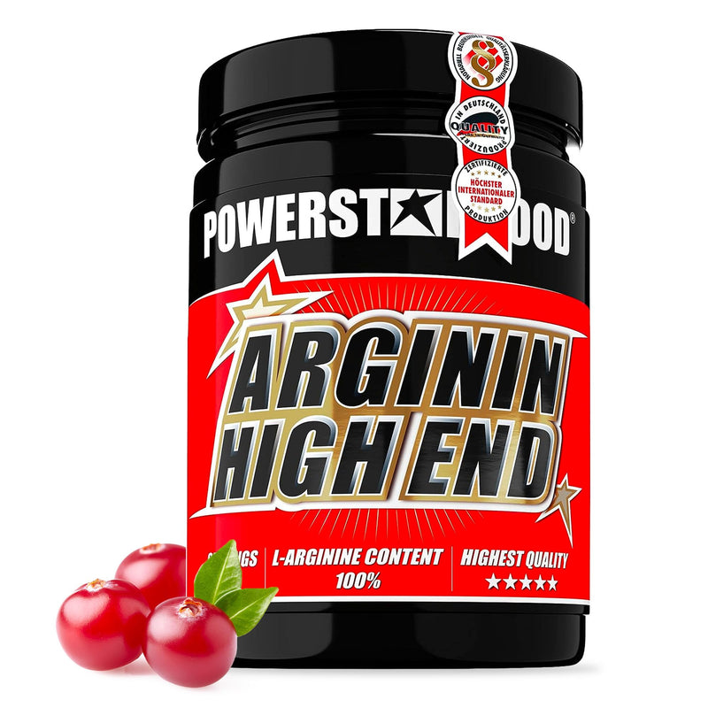 Powerstar Arginine High End 500 G L-Arginine Powder High Dose & Vegan German Production According To Ifs 100% L-Arginine Base Without Added Sugar Maximum Nutrient Supply Cranberry - NewNest Australia
