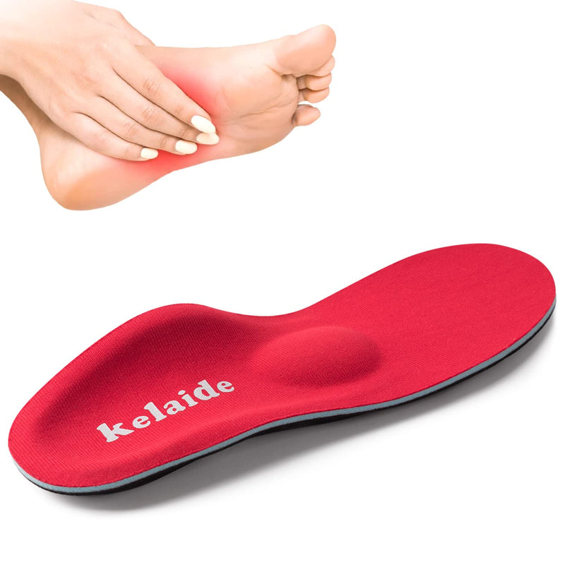 Kelaide Heel Spur Insoles For Men And Women, Orthopedic Insoles For Heel Spurs, Plantar Fasciitis, Flat Foot, Arch Support, Comfort Metatarsal Support, Shoe Insoles, Red, Unisex, Red - NewNest Australia