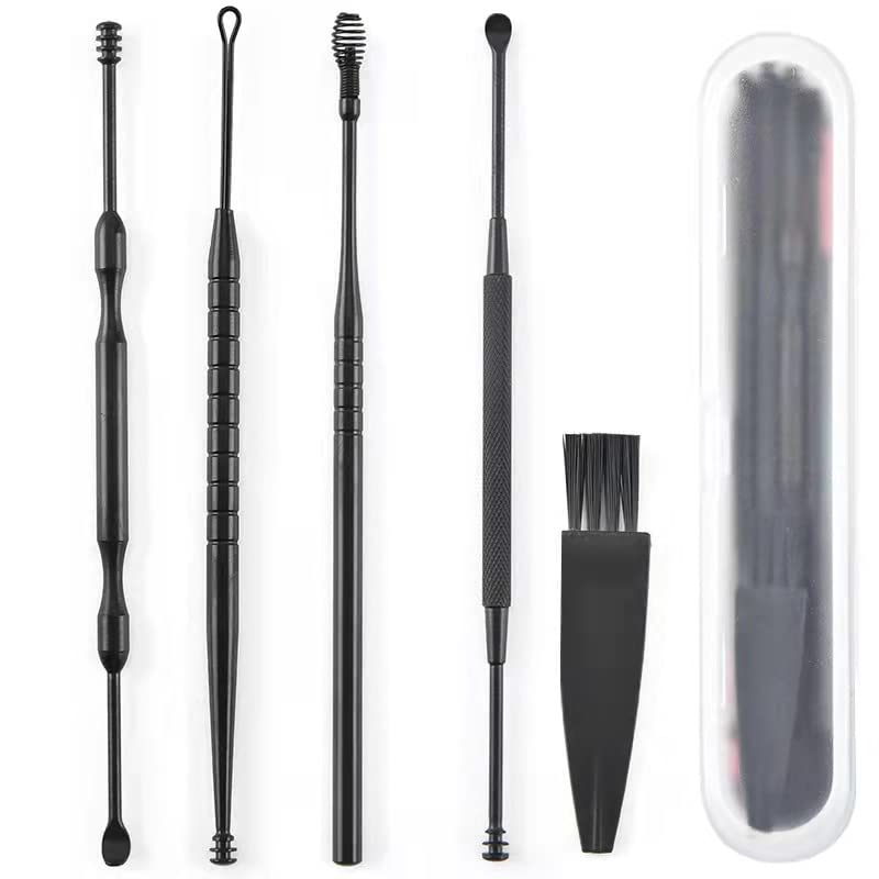 Blissany 4-Piece Ear Cleaner Set - Medical Ear Cleaner Made Of Stainless Steel, Ear Spoon, Earwax Removal/Ear Cleaning - Includes Storage Box & Cleaning Brush - NewNest Australia
