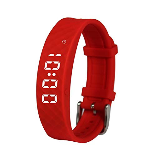 Red Pivotell Vibratime Vibration Pill Reminder Clock - with up to 12 daily alarms, Modern - NewNest Australia