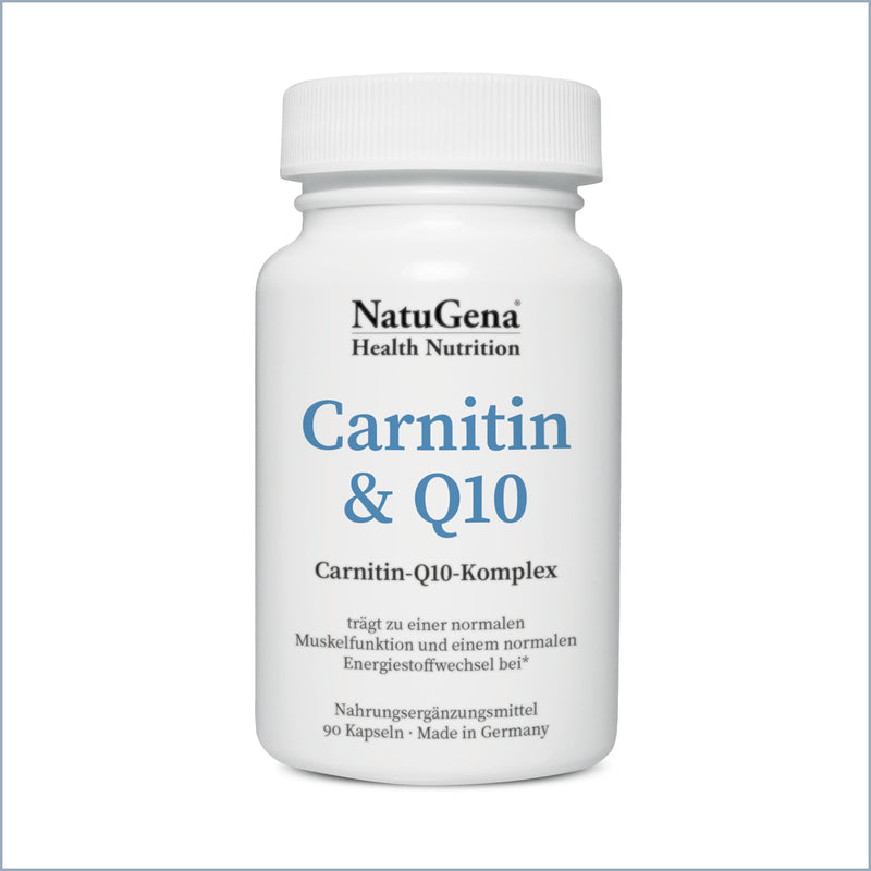 NatuGena Carnitine & Q10, promotes muscle function and energy metabolism, 90 capsules for 30 days - NewNest Australia