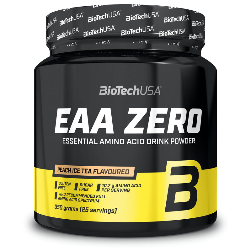 BioTechUSA EAA Zero - Essential Amino Acid Power | 7160mg EAA/serving | WHO recommended ratio | Sugar-free, gluten-free, 350 g, peach iced tea 350 g (pack of 1) - NewNest Australia