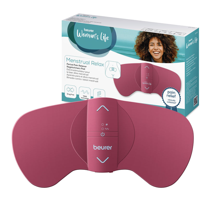 Beurer EM 50 Menstrual Relax, menstrual pad with TENS and heat function, against menstrual pain and pain from endometriosis, clinically validated and natural relief, portable, battery Basic Menstrual Relax No additional purchase set - NewNest Australia