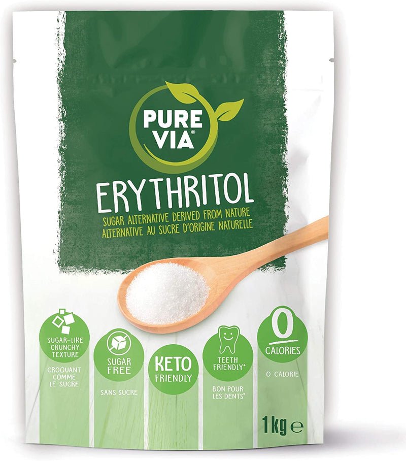 Pure Via Erythritol 1kg, CALORIES-FREE AND KETO-FRIENDLY sugar alternative, GMO-free certified - NewNest Australia