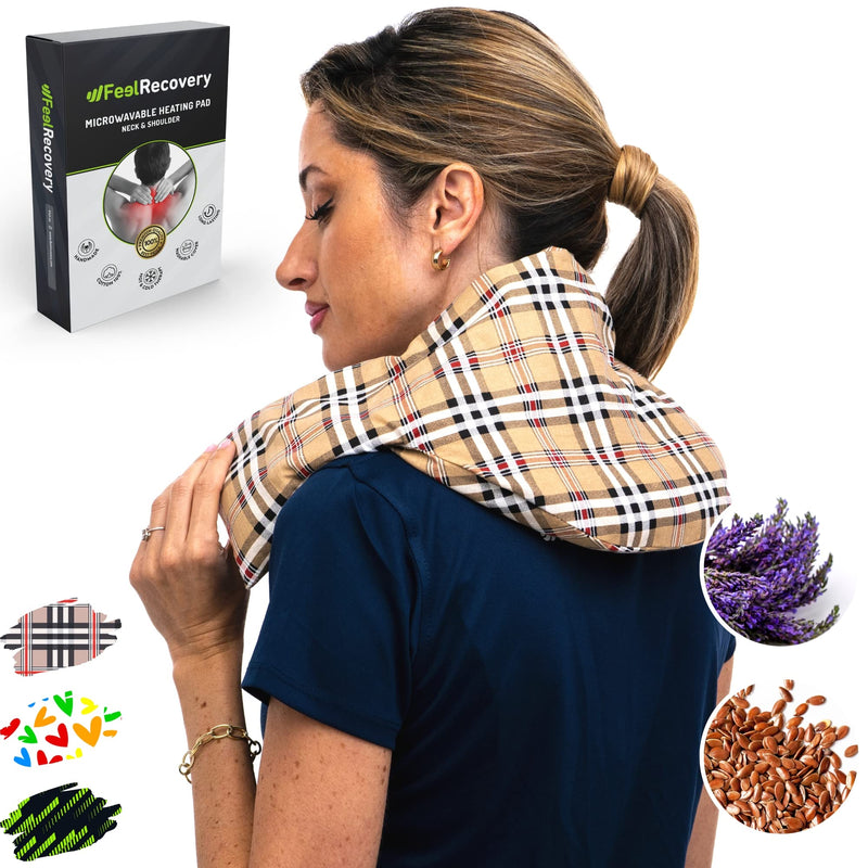 Heat Cushion Neck & Shoulder For Microwave ‚ Grain Pillow Neck (60 X 22 Cm) ‚ Neck Pillow With Washable Cover, 100% Cotton And Lavender Fragrance ‚ Heat Cold Therapy - NewNest Australia