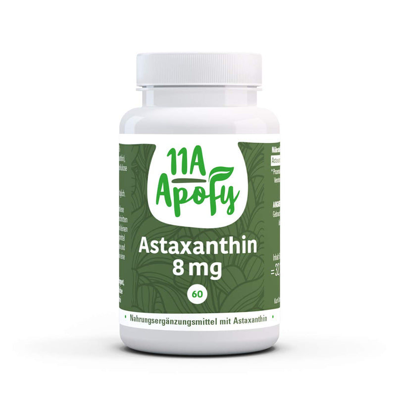 11A-Apofy | Astaxanthin 8 mg | Natural astaxanthin from the algae Haematococcus pluvialis | 8 mg astaxanthin per daily dose | 60 capsules - NewNest Australia