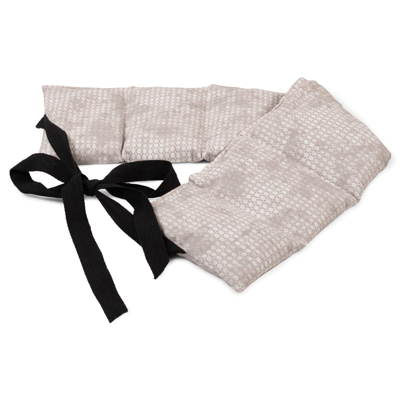 Cherry stone pillow 7-chamber with ribbon. Heat cushion back, grain cushion (65x15cm colour: shabby-chic grey-beige) cherry stones - NewNest Australia