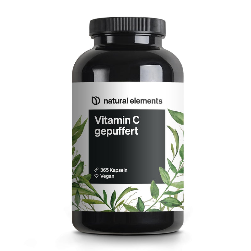 Vitamin C 500 Mg, 365 Capsules, Premium Buffered Vitamin C (Ph Neutral, Acid-Free And Gentle On The Stomach), No Unwanted Additives, Vegan And Made In Germany - NewNest Australia