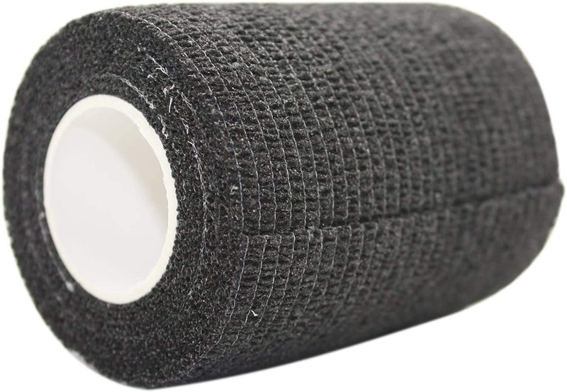 Pintomed Self-Adhesive Bandage Stretched - 10 X Black Bandages Rolls - 10 Cm X 4.5 M Cohesive Bandage Bandage Fixation Bandage Self-Adhesive Health Plaster Sports Tape Piece For Wrist Leg Arm Vet Wrap - NewNest Australia