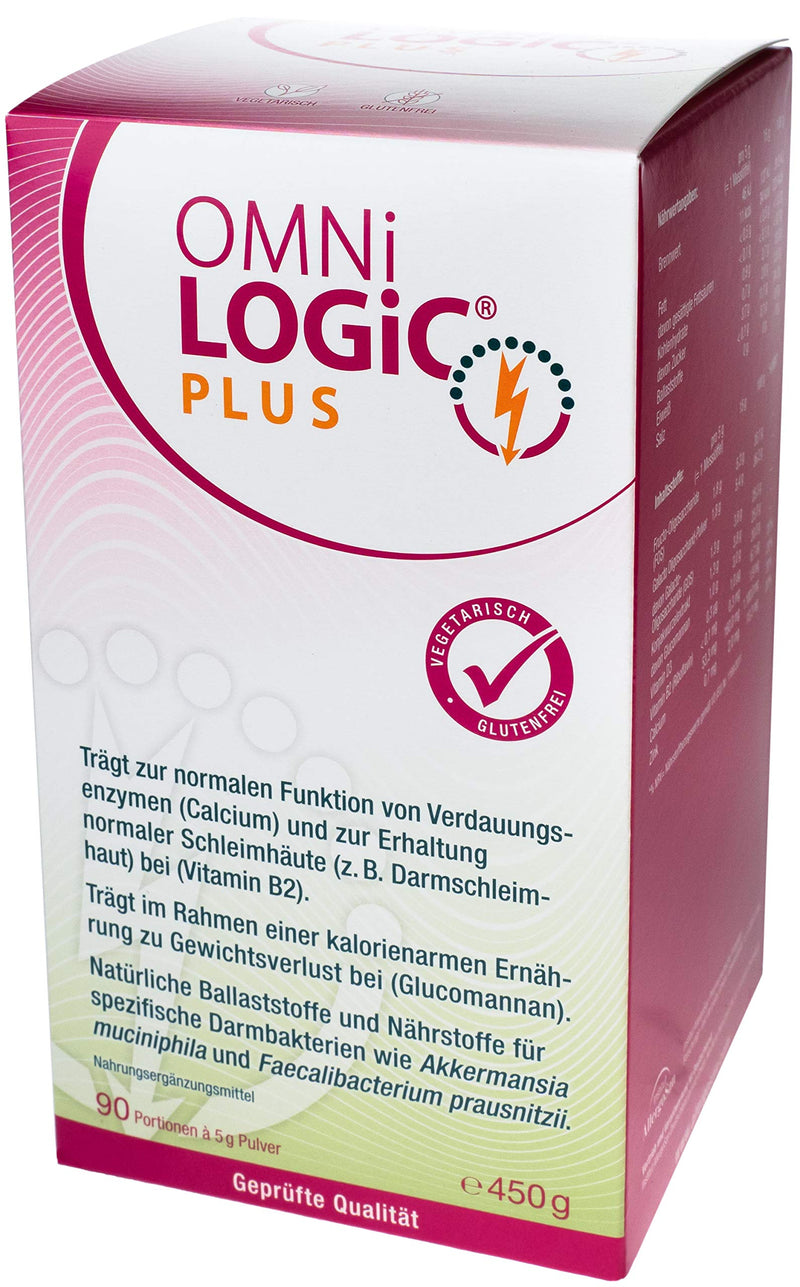 OMNi LOGiC PLUS, 90 servings (450g), fiber, with glucomannan, powder, vegetarian, gluten-free - NewNest Australia