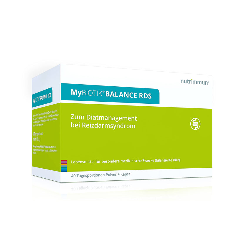 Nutrimmun Mybiotik Balance Rds (40 X 2 G Powder, 40 Capsules) - Food For Diet Management For Irritable Bowel Syndrome - With Bacteria Strain Lp299V As Well As Vitamin D, Calcium And B Vitamins - NewNest Australia