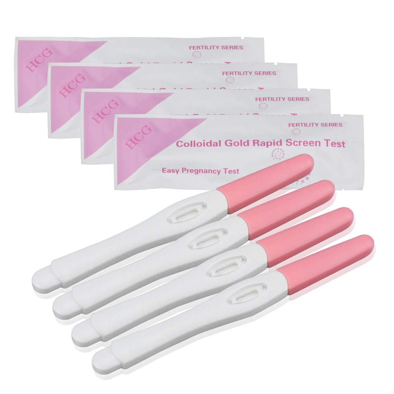 Feigo Pregnancy Test Early Test, Pack Of 4 Test Strips, Pregnancy Test, Hygienic Test Stick, Large Test Zone, High Precision 10 Miu/Ml, Hcg Urine Test, Quick Test Result In 5 Minutes - NewNest Australia