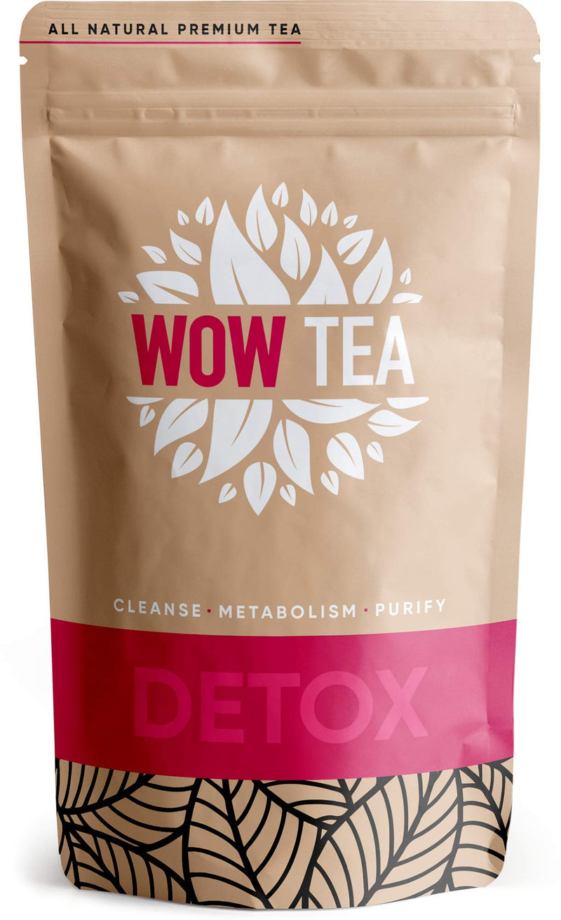 WOW TEA Detox Tea - 21 day detox tea | Detox tea for weight loss | Deep body cleansing program | detox tea | Detox tea blend with yerba mate, green tea, pu-erh | detox treatment | 150g - NewNest Australia