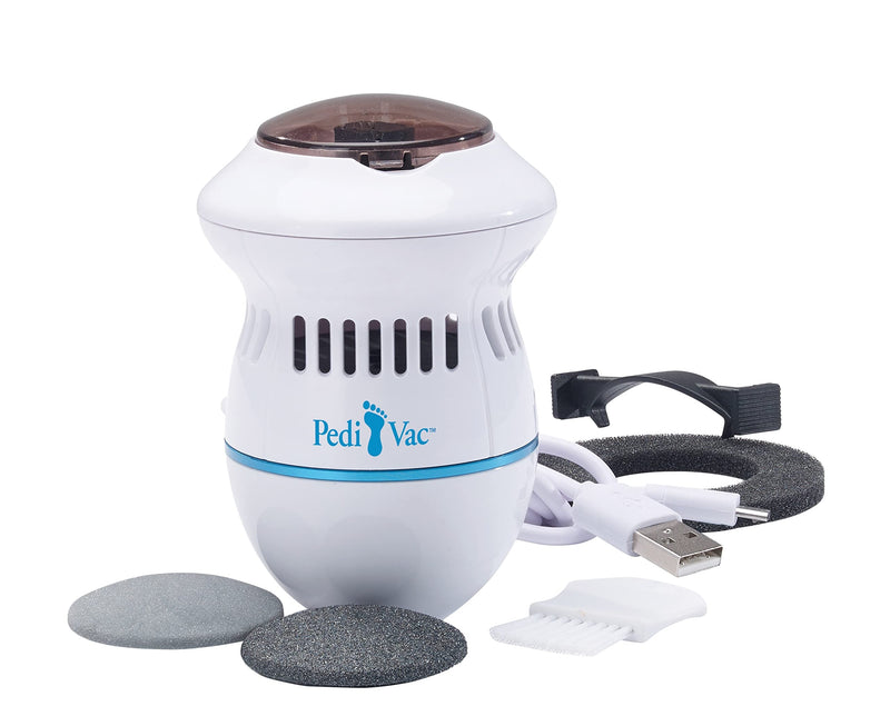 PediVac | electric callus remover | rechargeable | Callus plane | Callus rasp | Foot care | Pedicure | 2 attachments [coarse & fine] 1 piece (pack of 1) - NewNest Australia