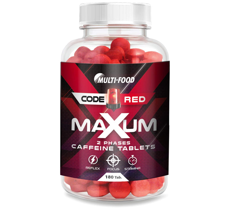 MAXUM Caffeine Tablets High Dose | 2 Phase Long-Term Caffeine Tablet | Small and Easy to Swallow, Tasteless | Made in Germany (180 tablets) - NewNest Australia
