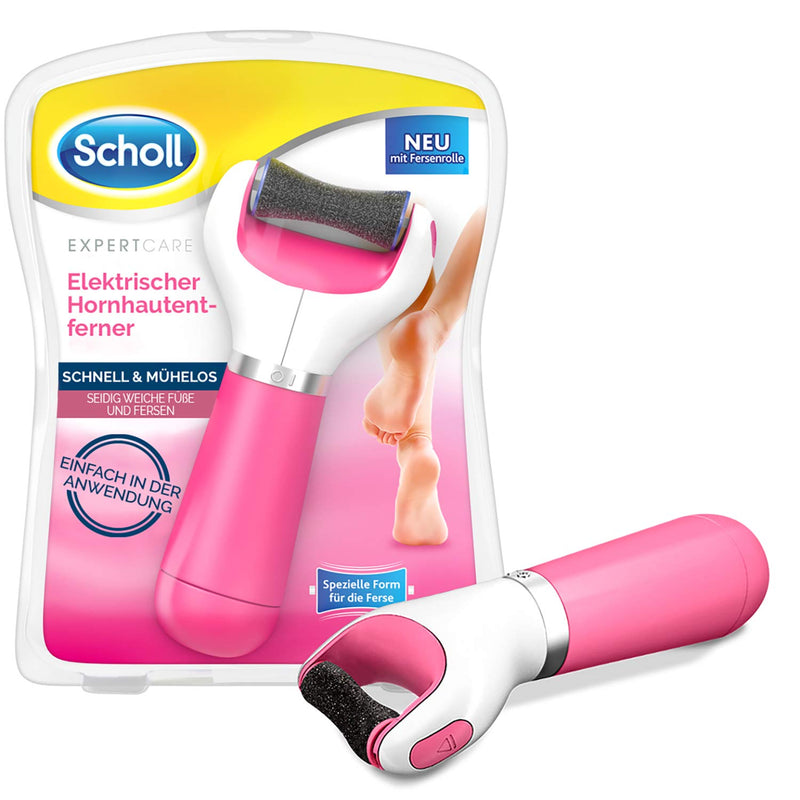 SCHOLL EXPERTCARE electric callus remover Express Pedi for silky soft feet - roller with special shape for the heel pink - NewNest Australia