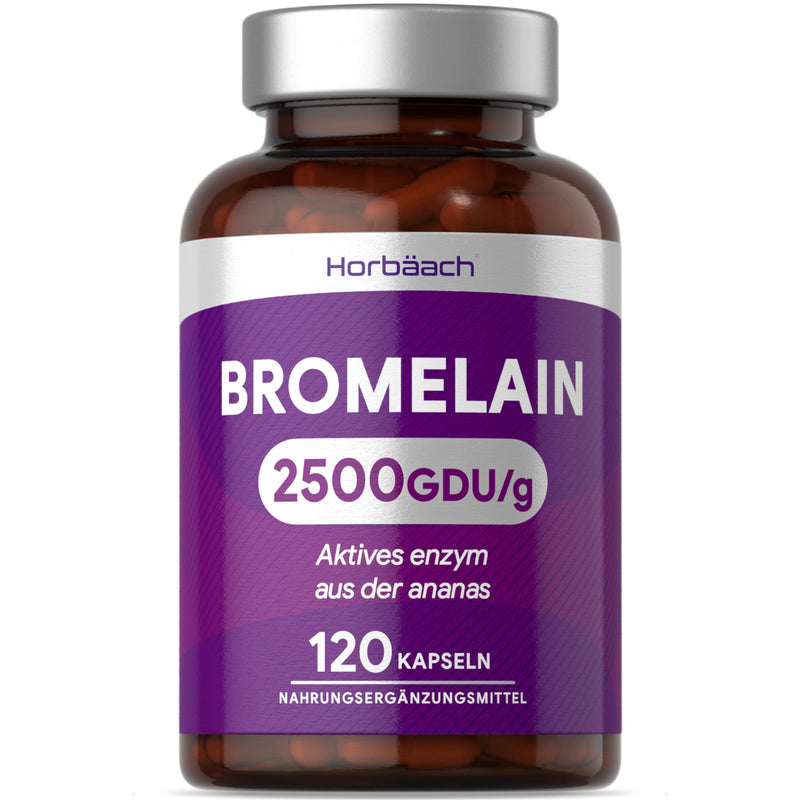 Bromelain 500mg high dose | 2500 GDU/g | 120 Vegan Capsules | Digestive enzyme | from Horbaach - NewNest Australia