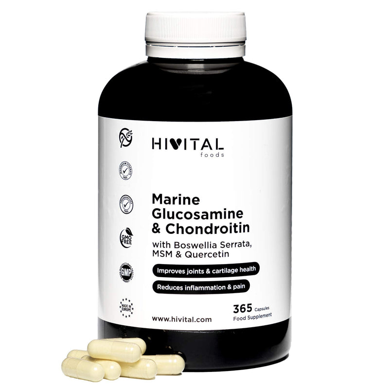 Glucosamine With Chondroitin | 365 Capsules | With Msm, Boswellia Serrata And Quercetin | Natural Anti-Inflammatory That Relieves Joint Pain And Inflammation And Strengthens Bones And Cartilage - NewNest Australia