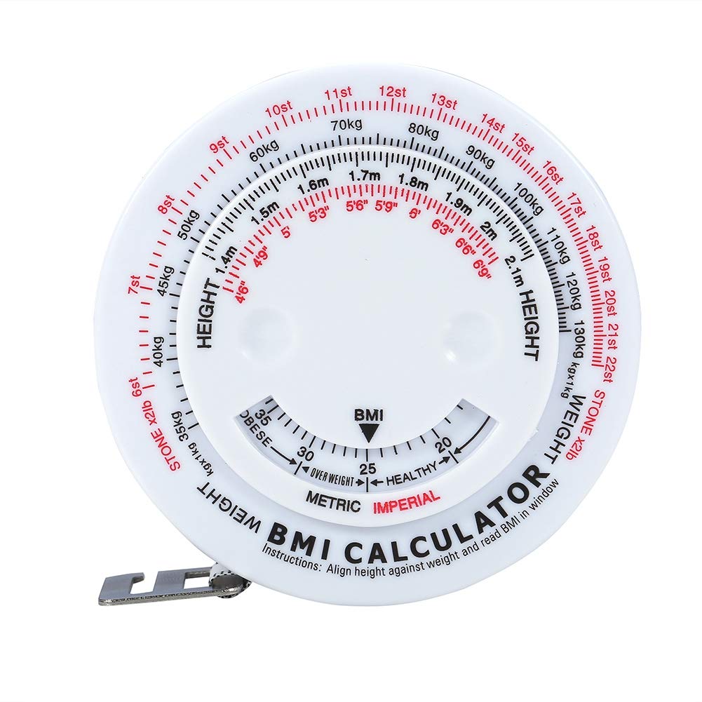 Bmi Tape Measure, Body Measuring Tape, Weight Loss Measure, Fat Measure, Body Measuring Tape, Ruler, Fitness Retractable Tape, Sports Body Measurement, Fat Meter, Measuring Tool, Measuring Tape, Round - NewNest Australia