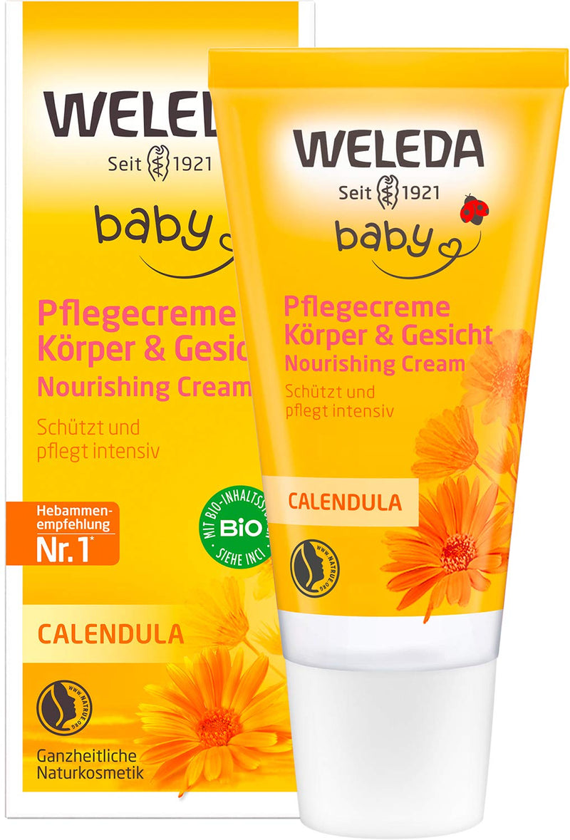 Weleda Organic Baby Calendula Care Cream Body & Face 30Ml - Natural Cosmetics Facial Care & Body Care To Care For And Soothe Dry Skin. Rich Moisturizing Cream For Babies & Children 30 Ml (Pack Of 1) - NewNest Australia