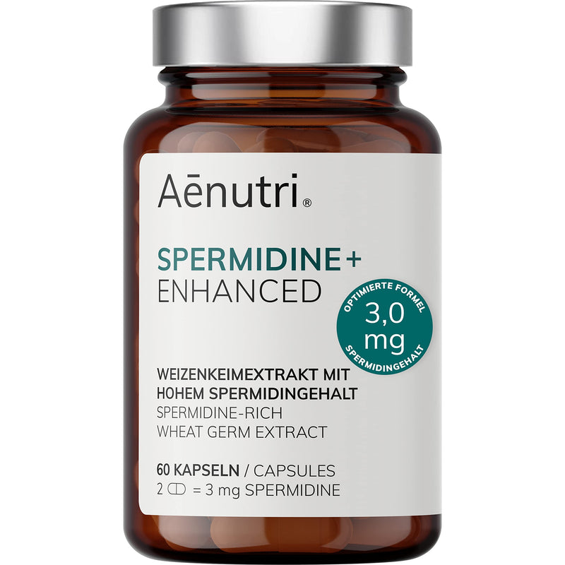 Spermidin Plus High Dosage - Wheat Germ Extract In Optimized Formula - High Spermidine Content, High Organic Availability - Lab Tested Quality From Germany - 60 Capsules, Month Pack - NewNest Australia