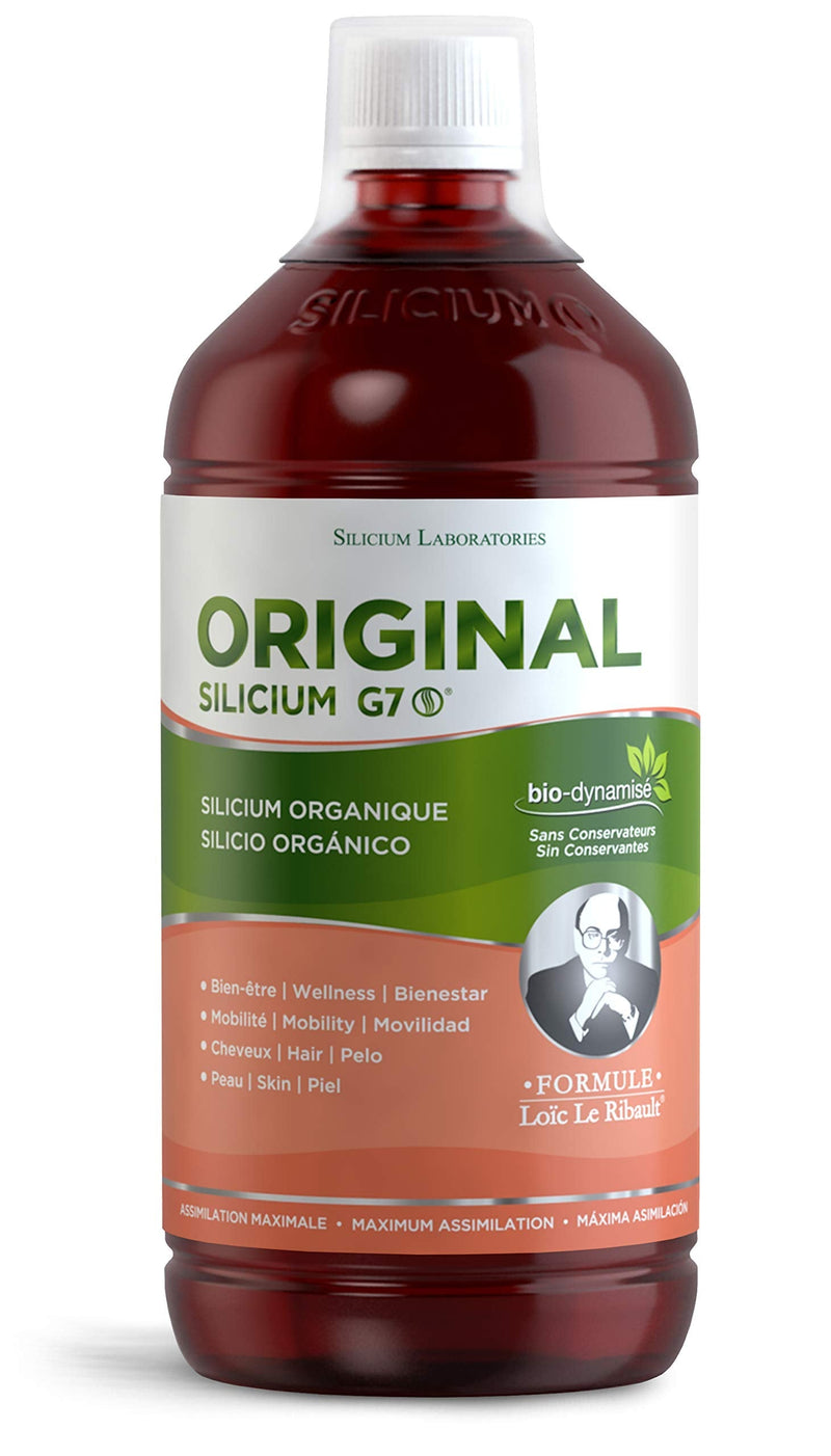 G7 original. Improved formula. Vegan liquid silicon supplement that supports collagen production. 1 liter - 1000 ml. - NewNest Australia