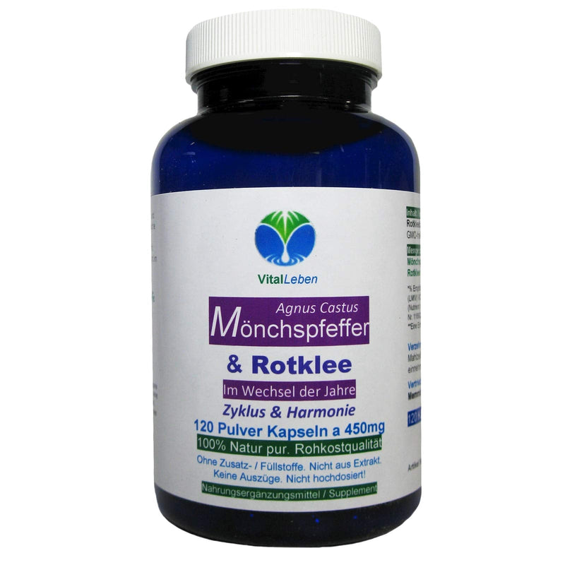 Meno Balance RED CLOVER & Agnus Monk Pepper - Menopause & Menopause - 120 CYCLE & HARMONY Capsules - Pure NATURE Isoflavones & Phytohormones - NO EXTRACT - WITHOUT ADDITIVES. 26870-120 120 pieces (pack of 1) - NewNest Australia