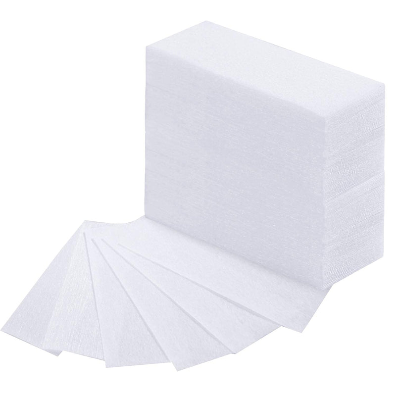 Pack of 400 Non-Woven Fabric Wax Strips Face and Body Hair Removal Wax Strips Epilating Wax Strips Paper, White - NewNest Australia