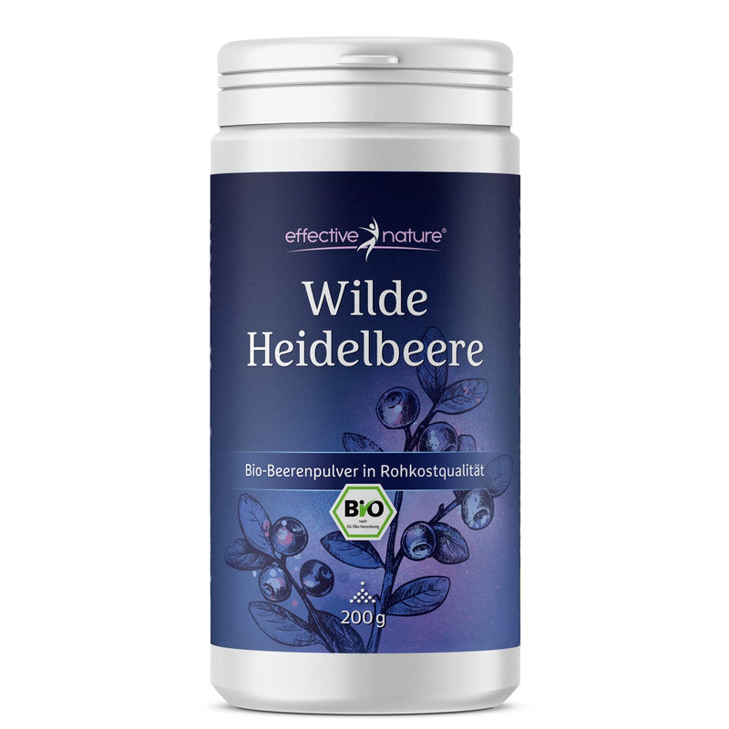 Wild blueberries organic powder - 200 g - fruit powder in raw food quality - rich in antioxidants - blueberries powder (Vaccinium myrtillus) - NewNest Australia
