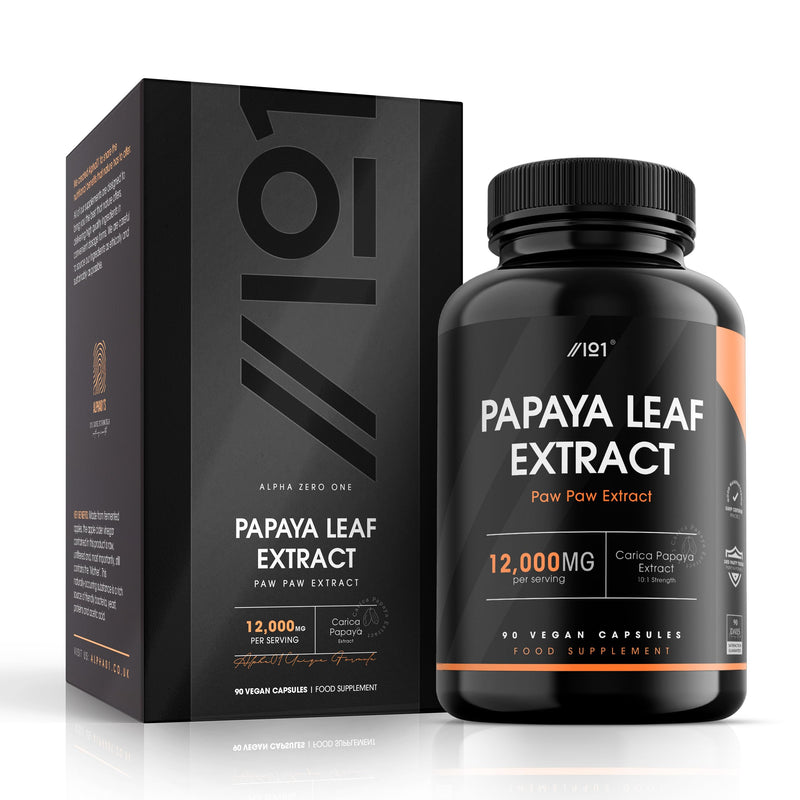 Papaya Leaf Extract Capsules 1200mg - Raw Carica Papaya Extract 10:1 - Non-GMO, Gluten Free, 90 Vegan Capsules - NewNest Australia