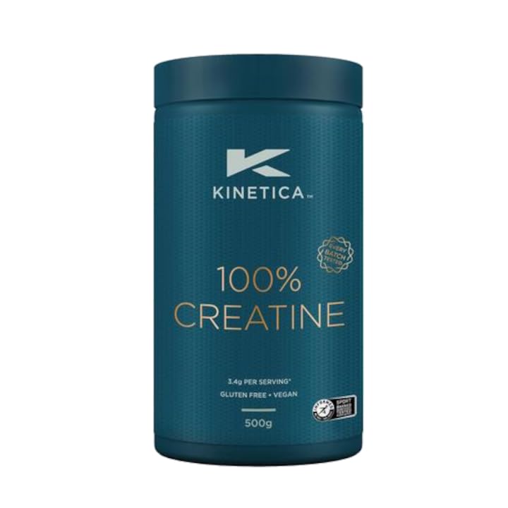 Kinetica 100% Creatine Powder 500 G, Creatine Monohydrate, 147 Servings Including Free Measuring Spoon, Creatine Powder For Athletes, Wada Compliant, Highly Soluble, Vegetarian, Gluten Free - NewNest Australia