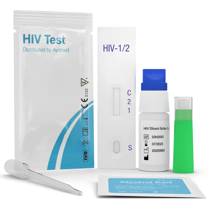 2 x Professional HIV test for home | HIV-1 & HIV-2 rapid test | 100% sensitivity level | 99.79% accuracy level | Test the blood for antibodies to HIV - NewNest Australia