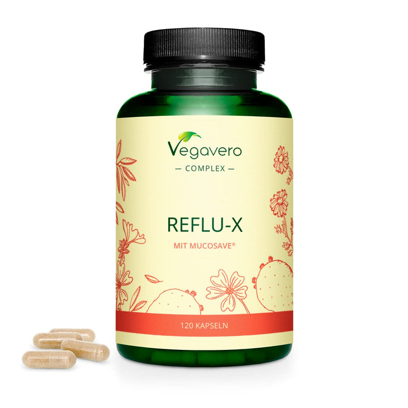 Reflux Complex | Comparison Winner 2023* | 100% Natural | Heartburn | With Mucosave, Olive Leaf Extract, Sodium Alginate & Chamomile | Laboratory Tested | Vegan | German Production By Vegavero - NewNest Australia