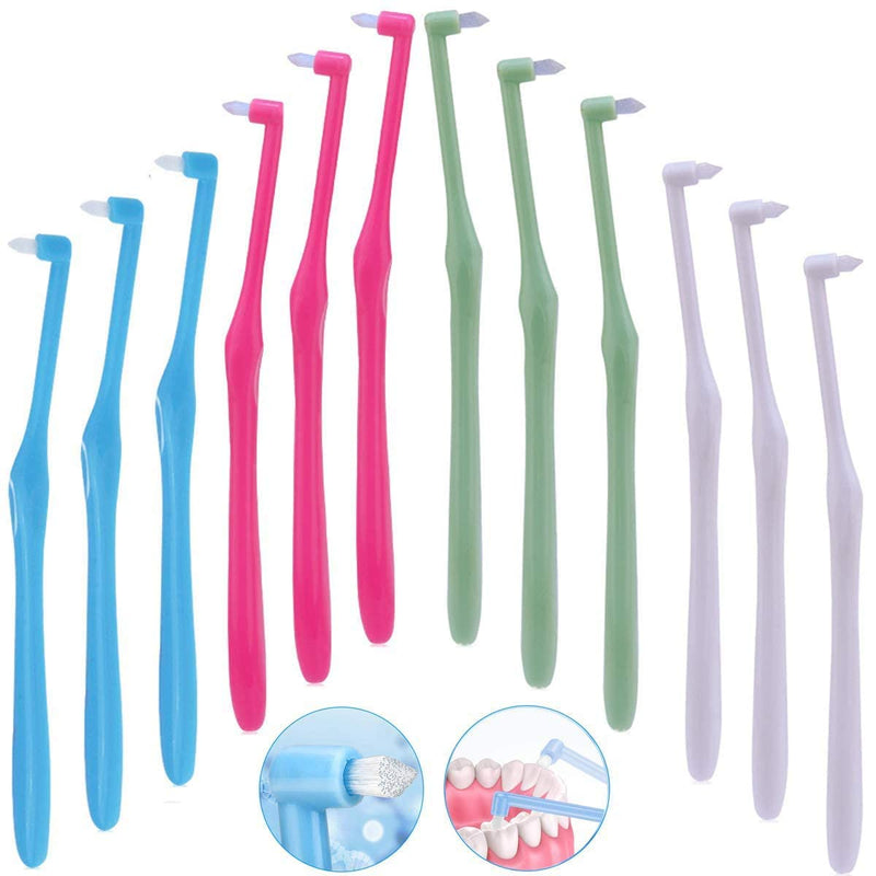 Maq 12 Pieces Manual Interspace Toothbrush For Orthodontic Braces And Bridges, Soft Slim Tufted Toothbrush, Bpa Free Toothbrushes For Hard To Reach Areas, Deep - NewNest Australia