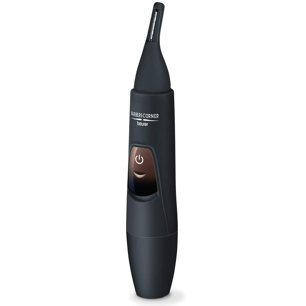 Beurer HR 2000 precision trimmer for correcting and trimming eyebrows, nose and ear hair, including comb attachment and removable cutting attachment, black - NewNest Australia