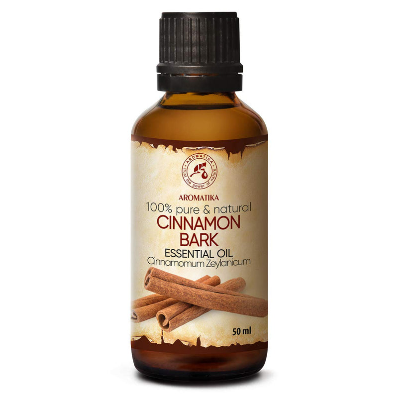 Cinnamon Bark Essential Oil 50 Ml - Cinnamomum Zeylanicum - Cinnamon Oil - Aroma Oil - Fragrance Oil - Room Fragrance - 100% Pure Essential Oils - For Beauty - Aromatherapy - Hair & Skin - Oil Burner - NewNest Australia