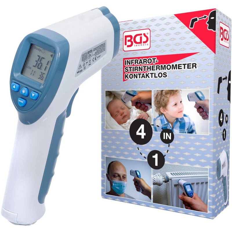 BGS 6006 | Forehead fever thermometer | Infrared contactless | for baby, child, adult + object measurement | 0 - 100° - NewNest Australia