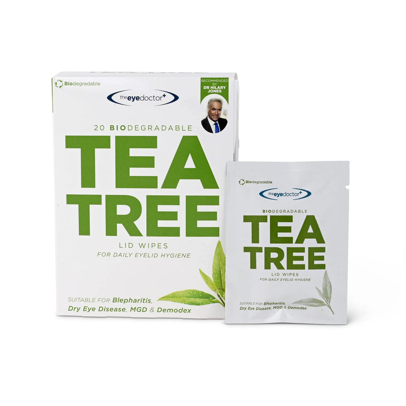 The Eye Doctor Tea Tree Oil Eye Cleaning Cloths - 80 Wipes For Single Use - Suitable For Sensitive Eyes, Dry Eyes, Blepharitis, Mgd & Demodex - Environmentally Friendly, Biodegradable - NewNest Australia