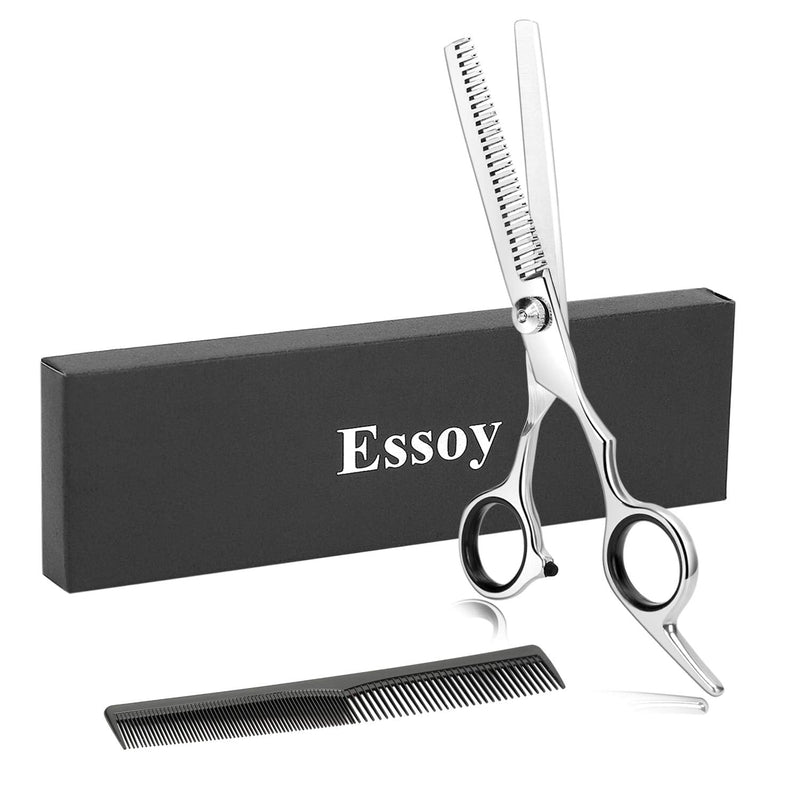 ESSOY professional thinning scissors, hair scissors (6.7 inches), stainless steel haircut scissors for the salon at home, hairdressing scissors for women, men, children, silver - NewNest Australia