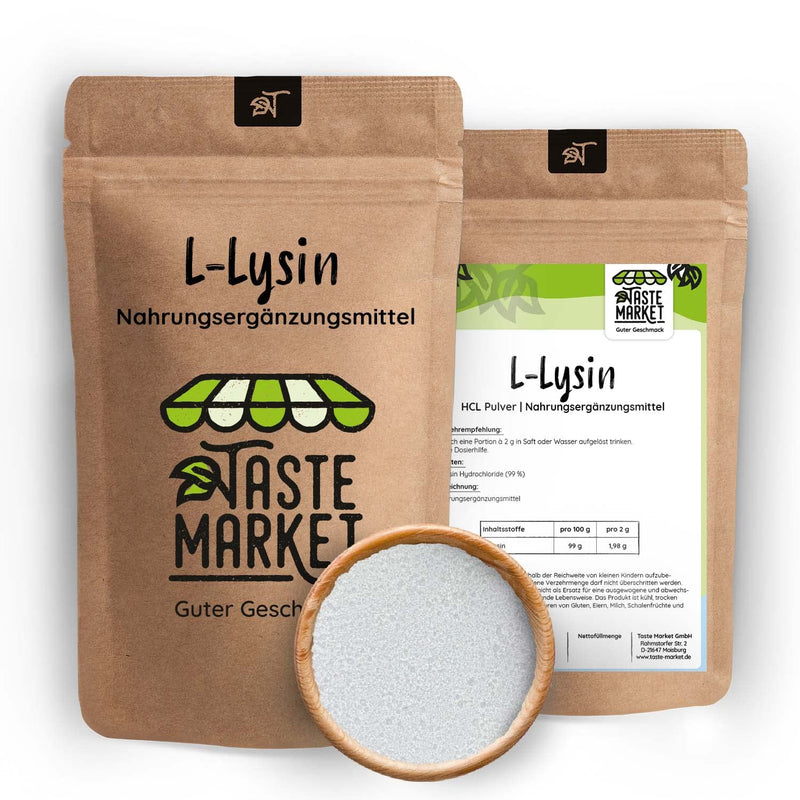 100 g L-Lysine HCL powder | 99% pure without additives | Vegan | Essential Amino Acid | Dietary supplements - NewNest Australia