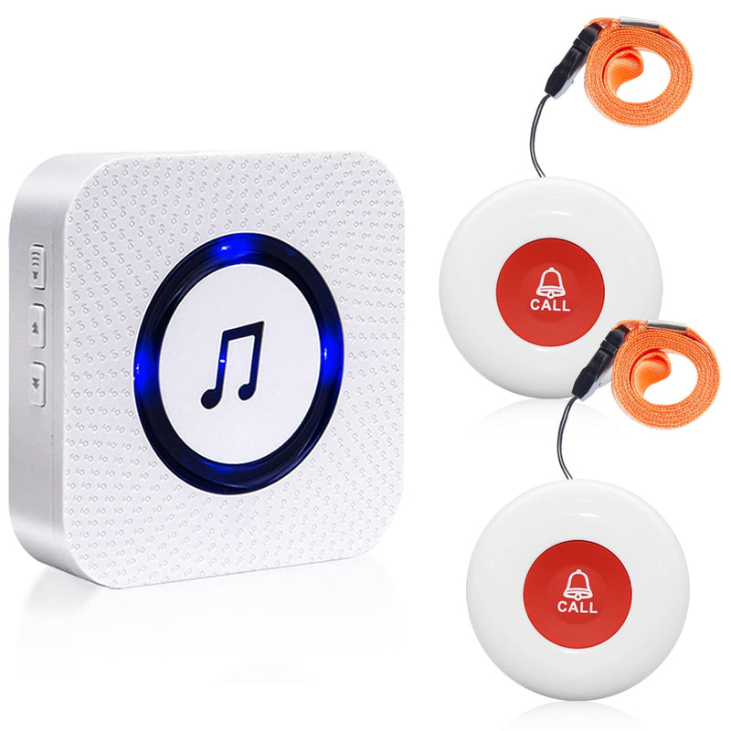 Chunhee Emergency Call Button For Seniors / Seniors Emergency Call / Home Emergency Call Internal 150 M Sos Alarm Wireless For Caregivers Patient Elderly Receiver X 1 + Call Button X 2 - NewNest Australia