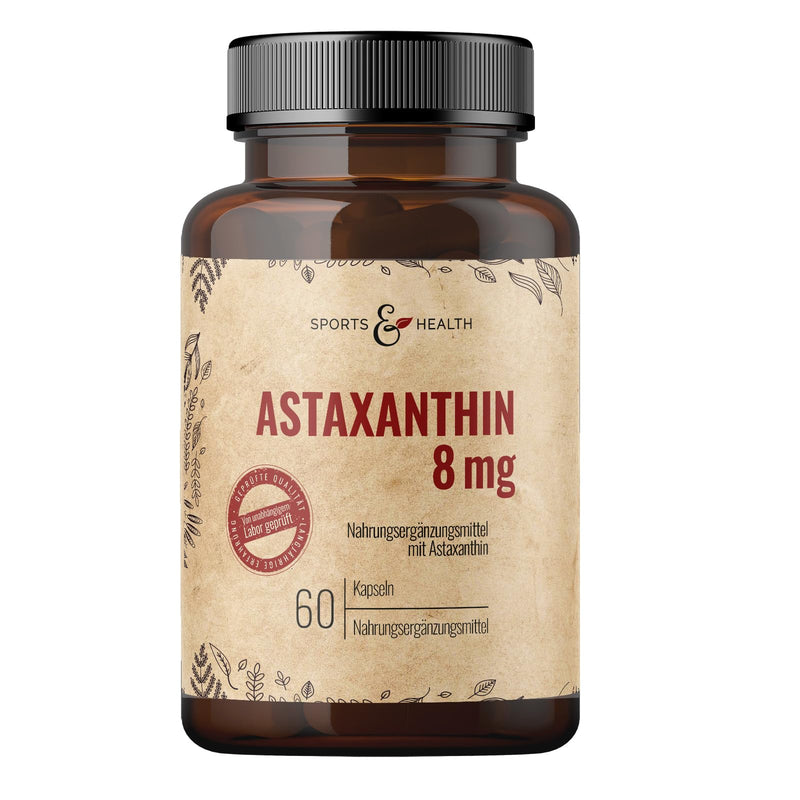 Astaxanthin 8 Mg Depot Capsules - 2 Month Supply - 60 Capsules - High Dose - Vegan - NewNest Australia