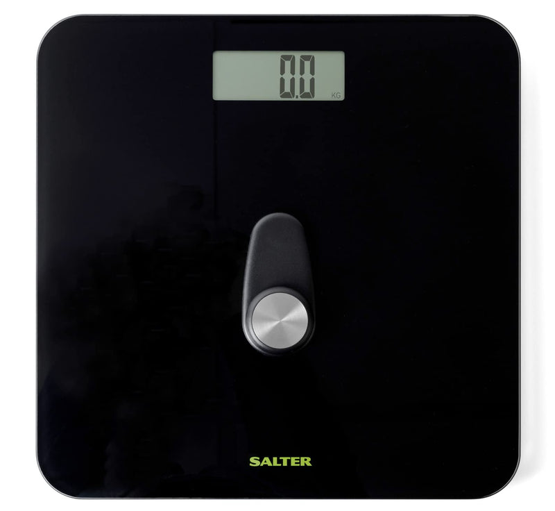 Salter 9224 Bk3R Eco Body Scales - Glass Bathroom Scales, Digital Bathroom Scales, Simple Lcd Display, Step-On Technology, No Batteries Required, Compact Electronic Scales - NewNest Australia