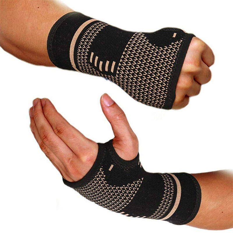 Faletony (Set Of 2) Wrist Bandage Wrist Splint Copper Wrist Guard Hand Brace Wrist Support Sports Bandages For Sports, Fitness, Strength Training, Bodybuilding - NewNest Australia